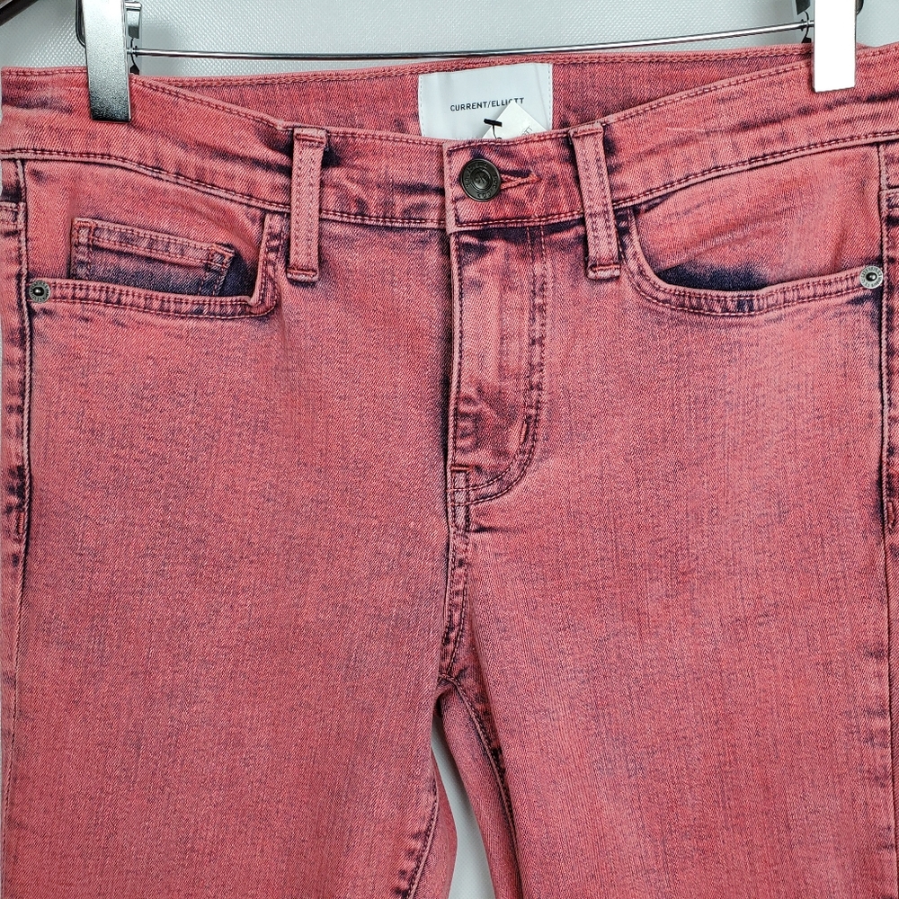 CURRENT ELLIOTT | Stiletto Jeans in Acid Pink